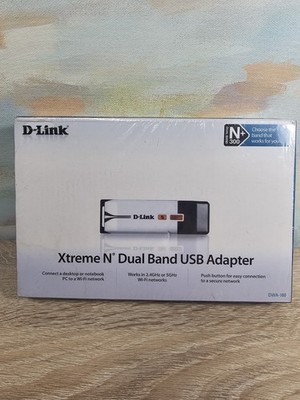New Seal D-Link DWA-160 Xtreme N 300 Mbps Dual Band Wireless USB Adapter