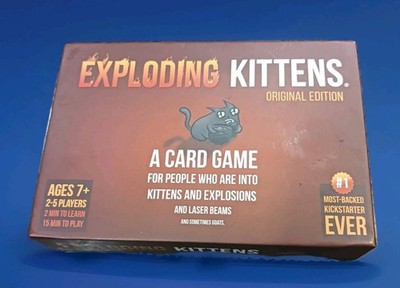 Exploding  Kittens Card Game Original Edition Preowned COMPLETE Clean 