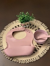 Silicone Set Baby Feeder - Dark Pink