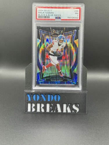 2024 PANINI SELECT BLACK & BLUE SHOCK #29 MALIK NABERS ROOKIE RC PSA 7 - Picture 1 of 2