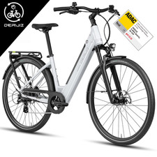 Deruiz E-Bike Quartz 28"Bequemes Damen Cityrad Tiefeinsteiger 161km pedelec …