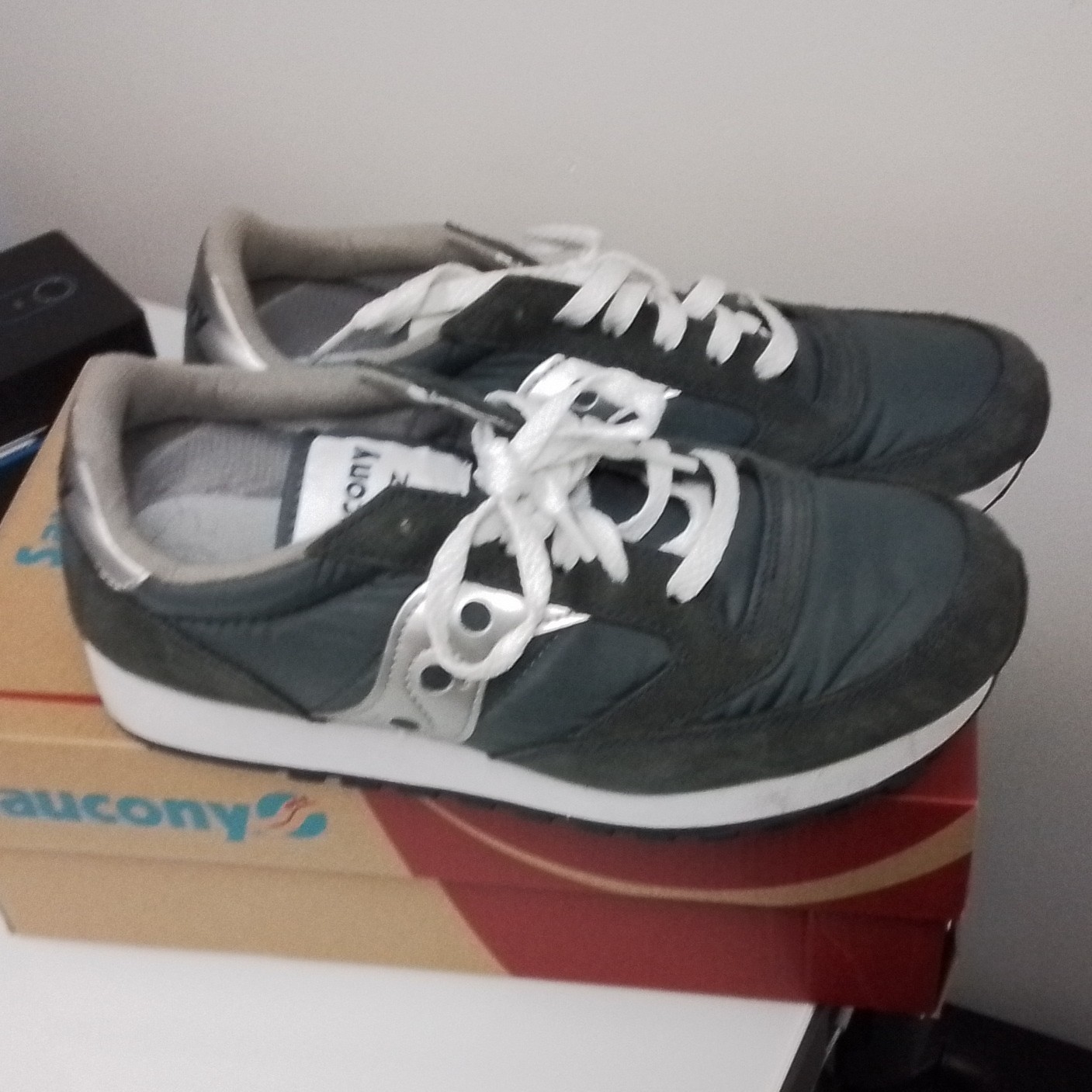 Saucony Jazz Original Men's Dark Green Silver White Sneakers 1044-2 thumbnail 4