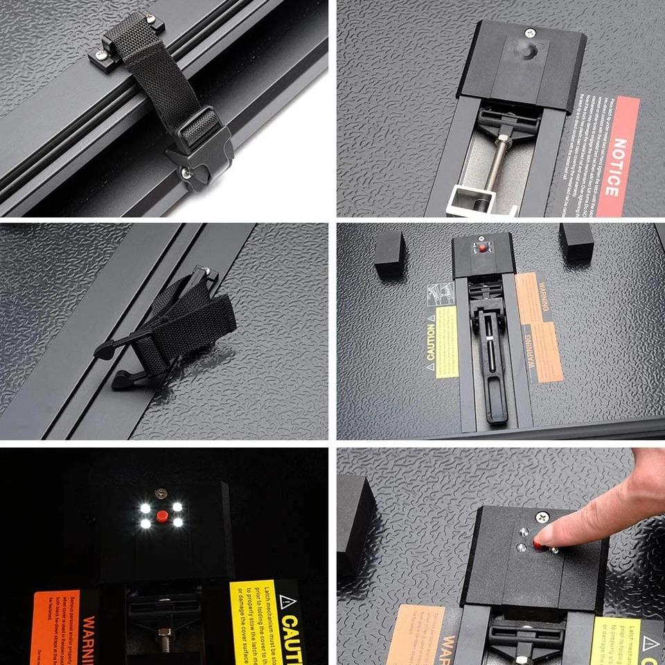 5.5FT Hard Tonneau Cover 4-Fold For 2015-2025 Ford F150 F-150 Truck Bed Cover - Image 3 of 4