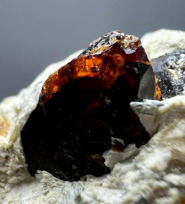 254 CT Very Beautiful Top Red Clinohumite Crystal On Matrix From Badakhshan @Afg