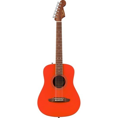 Fender California Standard Redondo Mini with Bag, Spruce Top, Fiesta Red