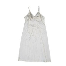 Vintage Vanity Fair white nylon full slip with Flower details Size 38 Large