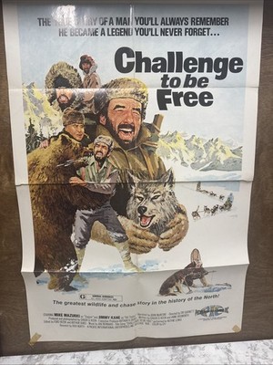 1975 Challenge To Be Free Original 1SH Movie Poster 27 x 41 Mike Mazurki