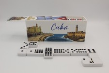 Double 9 Dominoes Set / 3D Printed White Color Case / Domino Cubano, Soy Cubano