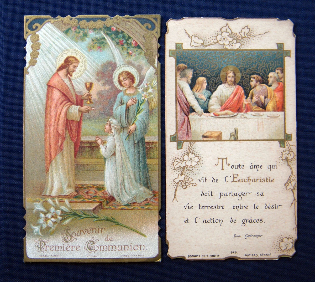 LOT DE 4 images pieuses, religion, canivet, fin 19 eme siècle. EUR 20,00 - FR