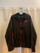 Black And Red Zip Up Nike Windbreaker L 