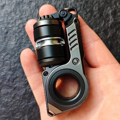 Cyber EDC Magnetic Fidget Slider Mechanical Ratchet Spinner Metal Stress Toy