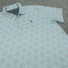 William Murray Shirt Mens Large Performance Golf Polo Short Sleeve Geometric