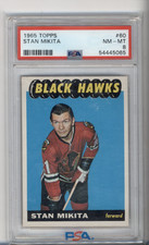 1965 TOPPS HOCKEY #60 STAN MIKITA PSA 8