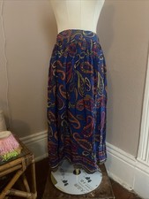 Chaus New York Women's Vintage 90  s Paisley Print Skirt 12 Fits Small Medium
