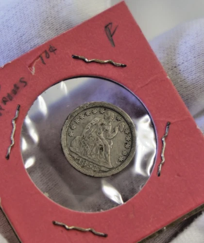 1853 Arrows US Seated Liberty Dime 10c Fine+