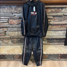 Defy Sports Black Sauna Suit Hot Sweat Suit with Hood