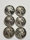 1930,1934,1935,1936,1937,1938 Buffalo Nickels / Unique Dark Toned Coins
