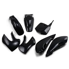 UFO Plastics Body Kit - Black - KLX110 - '01-'09 KA37002001