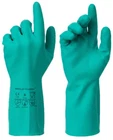 144 Pairs 11 Mil Chemical Resistant Diamond Textured Green Nitrile Gloves Large