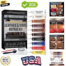 Leather Repair Kit for Furniture, Sofa, Jacket, Car Seats and Purse. Vinyl Re...