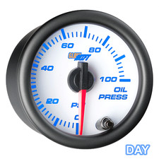 Slightly Used GlowShift White 7 Color Oil Pressure Gauge Kit w Sensor gallery