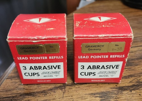 De colección NOS 2 cajas Tru-Point puntero plomo recarga (6) tazas abrasivas para modelo D - Imagen 1 de 12