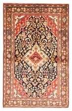 Traditional Vintage Hand-Knotted Area Rug 4'6" x 7'0" Oriental Wool Carpet