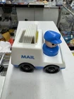 Vintage 1986 Fisher Price Little People Main Street Mail Truck Postman Near Comp