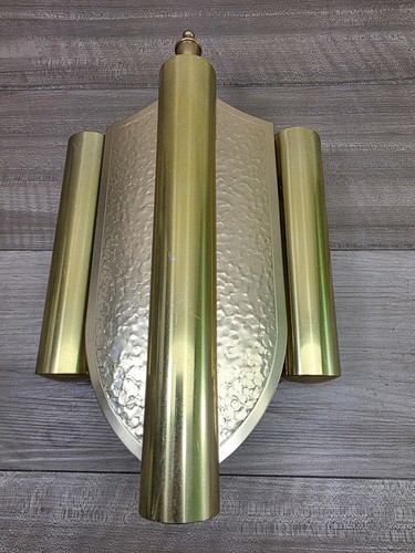 Vintage Mid Century NuTone Mt. Vernon Hammered Brass TESTED Door Bell Chime K20