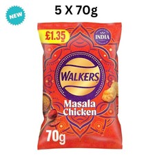 Walkers Masala Chicken Flavour Sharing Crisps 5 x 70g/New Edition/Indian Flavor
