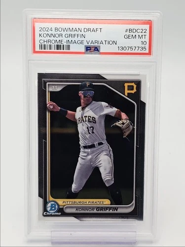 KONNOR GRIFFIN 2025 BOWMAN CHROME DRAFT IMAGE VARIATION GEM PSA 10 Q3855