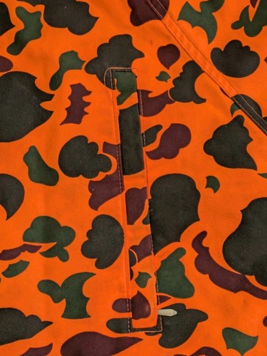 Vintage Woolrich Orange Camo Jacket Hunting Made In USA Insulated Blaze Medium - Picture 8 of 10