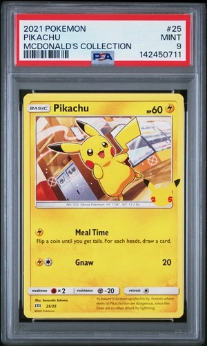 2021 POKEMON MCDONALD'S COLL #25 PIKACHU PSA 9