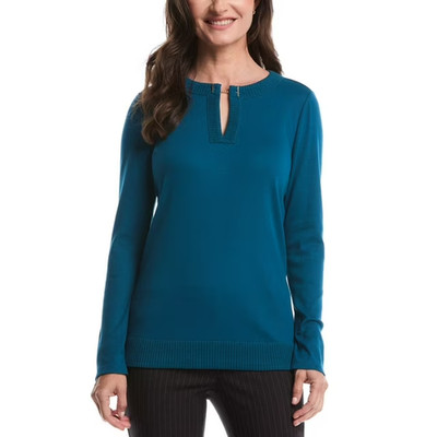 Brand New Rafaella Women's V-Neck Top Small. Lyons Blue Sweater