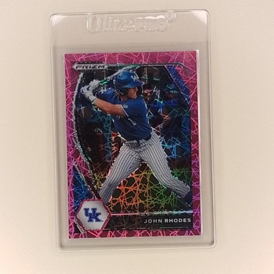 2021 Panini Prizm Draft Picks - John Rhodes #PDP76 Pink Velocity Prizm (RC)