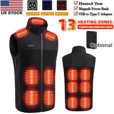Heated Vest 13 Heating Zones Opt 10000mAh Battery Pack Electric Heating Vest US