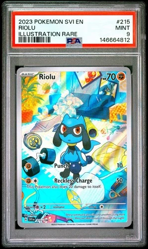Riolu 215/198 SV01: Scarlet & Violet Base Set Illustration Rare PSA 9 MINT!!!!