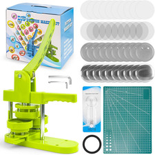 58mm Button Maker Machine with Interchangeable Molds  Circle Cutter Kit