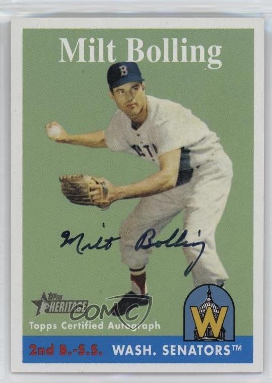 2007 Topps Heritage Real One Auto Milt Bolling #ROA-MB Auto xr1