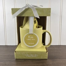 English Breakfast Tea Mug In Yellow With Two Twinings Tea Bags Gift Set