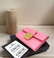 AUTH NWT MCM Patricia Logo Trifold Leather Wallet-Plumeria Brand New With Box