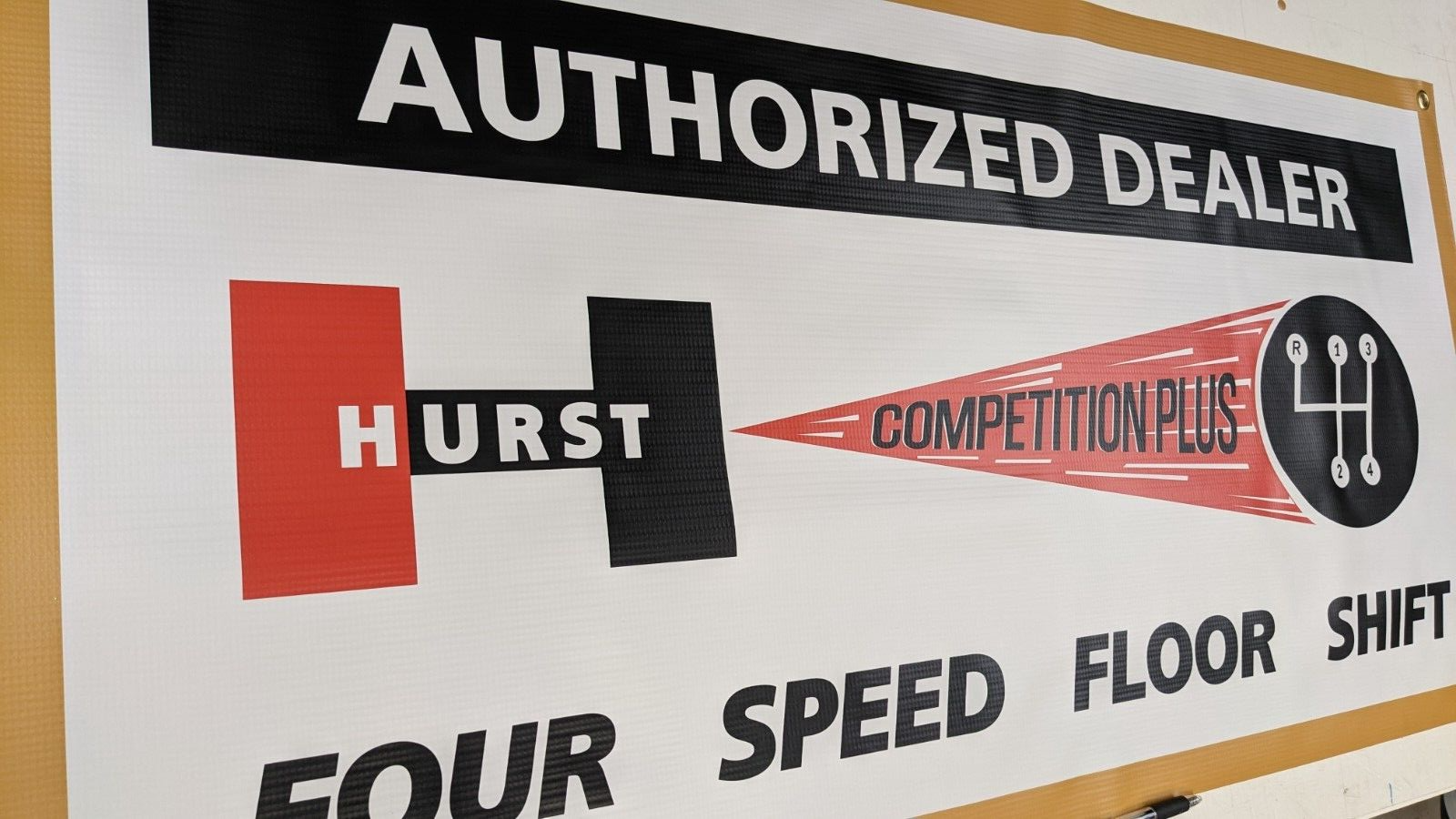 HURST Shift AUTHORIZED DEALER Vintage Style Promo Banner Sign Pennant ...