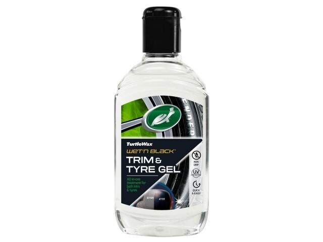 Turtle Wax Bagnato 'N' Nero Orlo & Pneumatico Gel 300ml Immediato Shine Pulizia