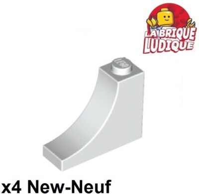Lego 4x Stein Brick Arche Arch inverted 1x3x2 weiß/white 18653 NEU