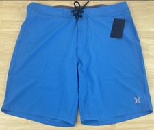Hurley Pacific Blue Water Repellent 20  Length Board Shorts, Men  s Size 32, NWT