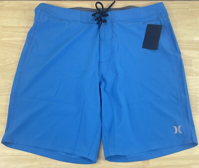 Hurley Pacific Blue Water Repellent 20  Length Board Shorts, Men s Size 34, NWT