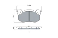 Bosch 0 986 424 992 brake pad set, disc brake rear axle for Renault