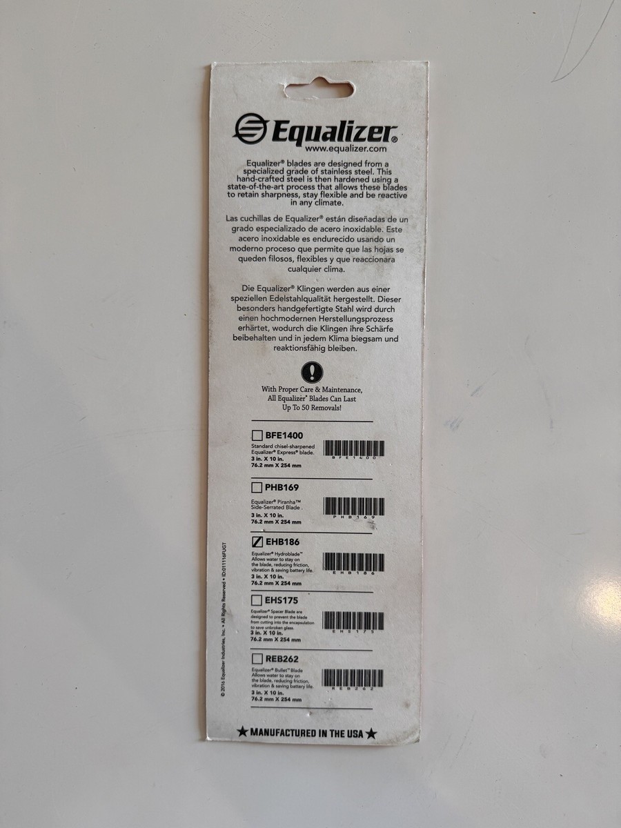 EQUALIZER® EXPRESS® BLADE HYDROBLADE™ - 3" X 14"  EHE160  Equalizer To Stainless Steel Equalizer Ambush Blade And Black Ops Blade Push Knife Blade Equalizer Blade Stingray Usa Made