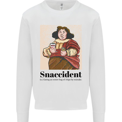 Snaccident lustiges Junk Food Diät Abnehmen Kinder Sweatshirt Pullover