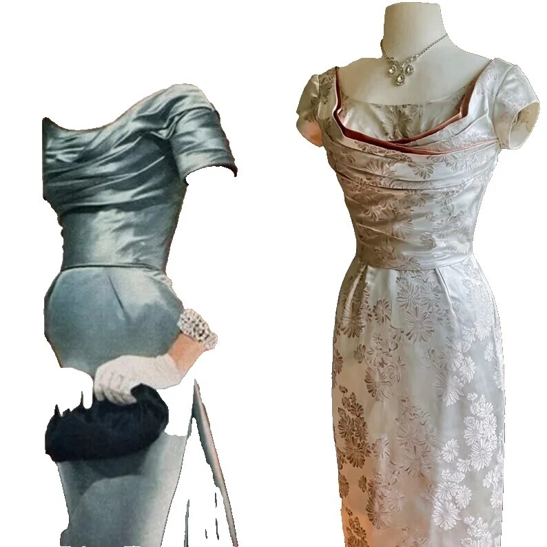 Розовые коктейльные винтажные женские платья 1950-х